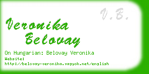 veronika belovay business card